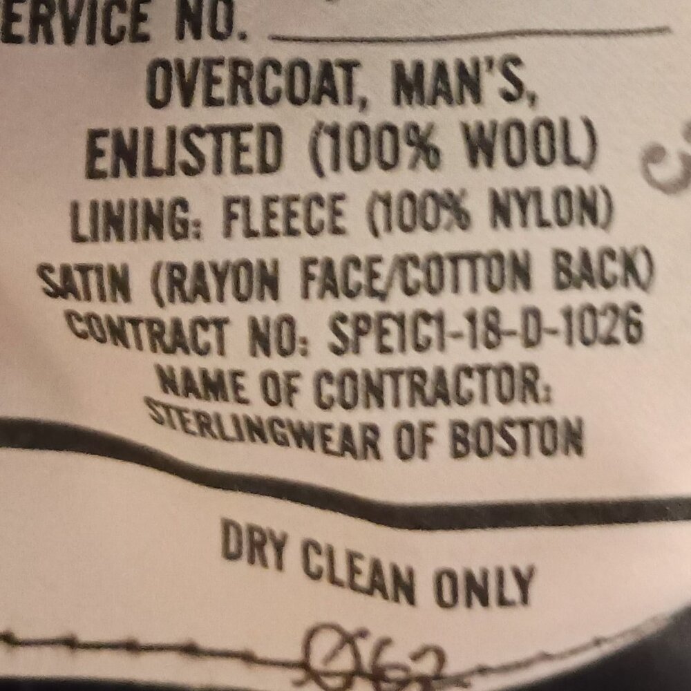 Peacoat Black Wool Double Breasted DLA Quarterdeck Enlisted  Men’s Size 38R EUC - Picture 10 of 16